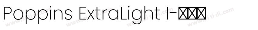 Poppins ExtraLight I字体转换
